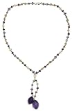 14k Yellow Gold Faceted Semi-Precious and Gold Bead Y-Necklace, 16