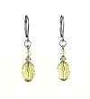 Earrings - E76 - Crystal Rice Drop ~ Jonquil (Yellow)