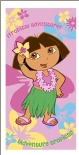 Dora the Explorer Towel, Dora Tropical Adventure Cotton Beach Towel (75 x 150 cm)