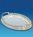 24k Gold Oval Mirror Tray Decorated with Swarovski Crystals