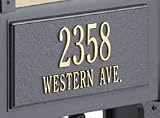 Antique mail box - Aluminum Personalized Side Panel Black (pair) 15'' x 6.5''