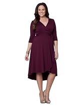 Hot Sale Winona Hi-Lo Wrap Dress (2x, Raspberry Wine)