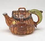 Unique Fishing Creel Shape Teapot Tea Pot For Kitchen Decor