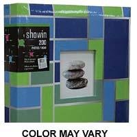 Kleer-Vu Photo / Memo Album with Window, Showin Frame Front, Window Glossy Collection, Purple Squares, Holds 200 4