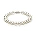 14k White Gold 7.5-8mm White Akoya Saltwater Cultured Pearl Bracelet AA+ Quality, 8 Inch