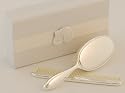 My Christening - Silver Plate Brush And Comb Set In Keepsake Box