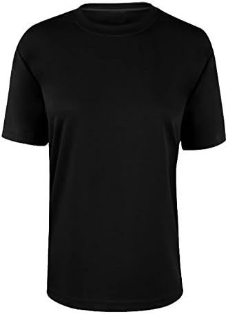 Unisex Casual Sportswear Short Sleeve Round Collar Jersey T-Shirt Black XXL