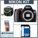 Nikon D40X Digital SLR Camera Body Only Kit, - Refurbished - by Nikon U.S.A. with 4GB SD Memory Card, Spare EN-EL9 Lithium-IonBattery, Slinger Camera Bag