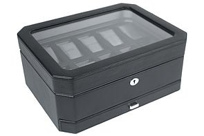 Wolf Designs 4586029 10 Piece Watch Storage Box with Drawer Wolf Designs 4586029 10 Piece Watch Storage Box with Drawer