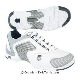 K-Swiss Mens Glaciator SCD (White Silver) Tennis Shoes, Available in Sizes 6.5 thru 14 by 