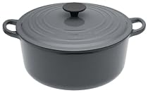 Le Creuset Cast Iron Round Casserole, Granite, 24 cm