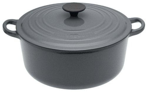 Le Creuset Cast Iron Round Casserole, Granite, 24 cm
