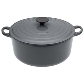 Le Creuset Cast Iron Round Casserole, Granite, 24 cm