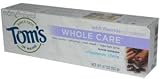 Whole Care with Fluoride Toothpaste, Cinnamon Clove, 4.7 oz (133 g) by Tom's of Maine