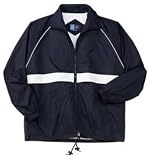 Sport-Tek - Colorblock Nylon Jacket Dark Navy/White/Dark Navy-XL
