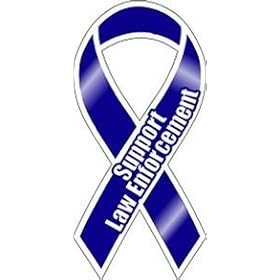 Support Law Enforcement - 4" x 8" Ribbon Magnet