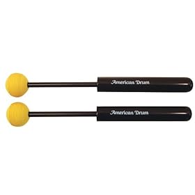 American Drum Pairof Soft Rubber Mallets with Built-Up Handles by 