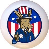Ceramic Knob - Donkey Democrat Thumb Up - GF
