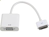 Original iProtect® Digital AV Adapter 30-Pin Anschluss zu VGA Buchse Kabel weiß für iPhone 4 4S, iPad 3, iPod Touch