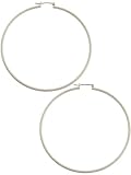 GUESS Silver Sandblast Hoops, SILVER