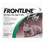 Merial Frontline Plus Flea and Tick Control for Cats and Kittens, 3 Doses