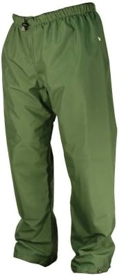 WaterShed 925041-TGR-LGE StormShield Double Knee Waterproof GORE-TEX Waist Pant with Drawstring and Ankle Snaps, Large, Forest Green