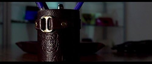 Leather Pencil/Pen Holder with Gold Buckle (Black)