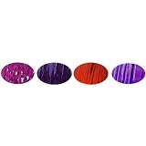 Piz-Zaz Hair Glimmer Tinsel 4 Color Set: Caldo Pink, Rio Red, Shiny Purple, Dark Purple + Hair Art PIn-Tail Comb