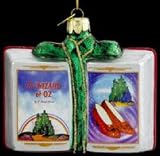 Wizard of OZ Hand-Blown Glass Book Ornament