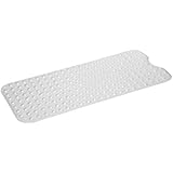 Simple Deluxe Anti-Slip Anti-Bacterial Simple Deluxe Slip-Resistant Bath Mat Certificated, 39" L X 16" W, Extra Long, Clear