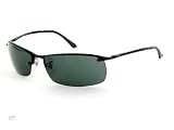 Brandname Ray-Ban 3183 006 71 MATTE BLACK GREEN Sunglasses by Luxottica