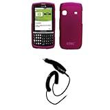 EMPIRE Hot Pink Rubberized Hard Case Cover + Car Charger (CLA) for Sprint S ....