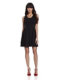 love?ady Juniors Pleather Insert Dress, Black, Medium