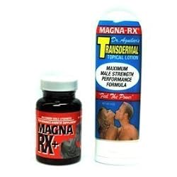 Magna Rx (1) 60 count container & Magna Rx Transdermal Topical Lotion (1) 4 oz Bottle MagnaRX Lotion
