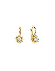 Gabriel & Co. - Childrens Sky Blue Topaz March Birthstone Earrings
