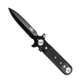 7 Dagger Style Folding Knife - Black on Black