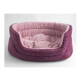 Comfurt 40 Winks 28" Corduroy Oval Dog Bed Sleeper Damson Pink