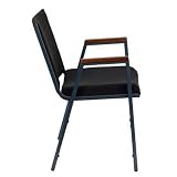 Hercules Series Heavy Duty 3'' Thickly Padded Stack Chair Upholstery: Black Patterned Fabric, Quantity: Set of 20, Arms: No