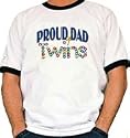 Proud Dad of Twins #3 Adult Ringer T-Shirt