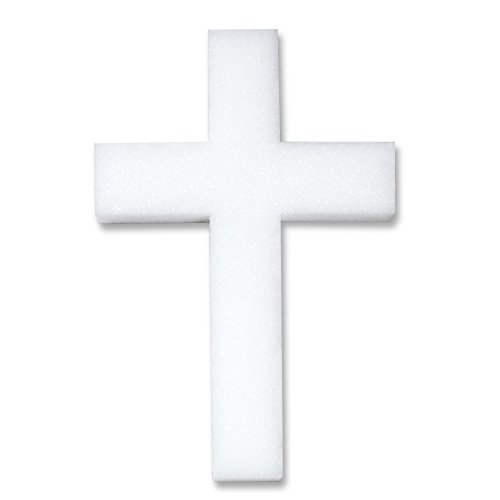 FloraCraft Styrofoam Shrink Wrapped 2-Piece 24-Inch Cross, 24 by 15 by 2 by 2-1/2-Inch, White