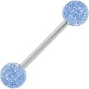 BLUE ICE Glitter Barbell Tongue Ring