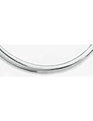 12mm White Gold Omega Necklace 18"