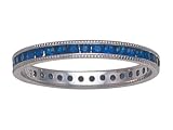 0.70 cts Sapphire Eternity Band - Platinum, 18kt White or Yellow Gold