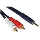 Cables To Go 80272 Velocity Y-Kabel (3,5 mm Stereo-Klinkenstecker / 2 x Cinchstecker, 0,5 m) (UK Import)