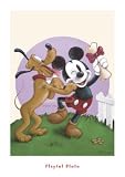 Disney Playful Pluto Kunstdruck Comic