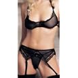 Garter Belt, G-String and Halter Top 3 Pc. Set - by Leg Avenue