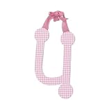 Pink Gingham Hanging Letter - U