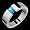 Barun - size 6.25 Titanium Ring with Tension Set Blue Topaz