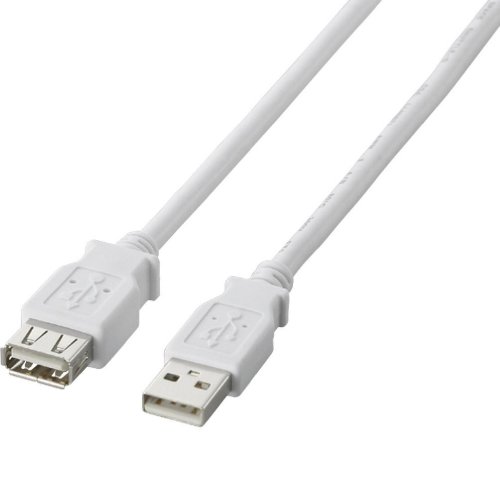ELECOM USB2.0延長ケーブル A-Aメスタイプ ノーマル 5m ホワイト U2C-E50WH
