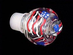 America s Flag Design - Hand Painted - Wine Bottle Stopper